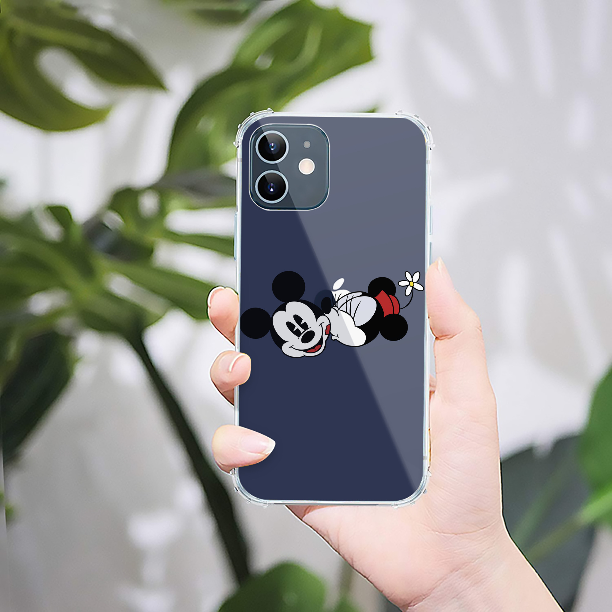 （画像用） ミッキーマウス Mickey Mouse 【iPhone 12シリーズ対応】透明スマホケース（クリアソフトケース）
